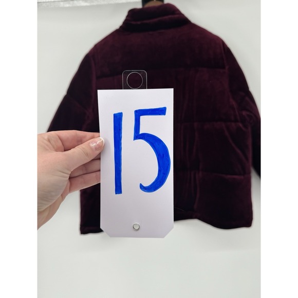 Simply Be Velvet Purple Puffer Jacket Plus 18 Whimsigoth Winter Glam Soft Bomber - Picture 9 of 10